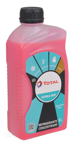 Liquido Refrigerante Total Supra Red Concentrado 1 Litro