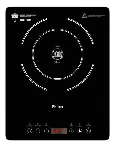 Cooktop de Indução Philco Portátil 1 Queimador PCT10A Preto