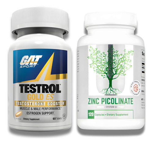 Pack Testrol Gold Gat Sport + Zinc Picolinate Universal Nut.