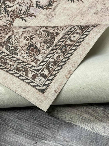 Imagen 8 de 10 de Alfombra Tipo Persa Natural Gris Grande 150x200cm Kreatex