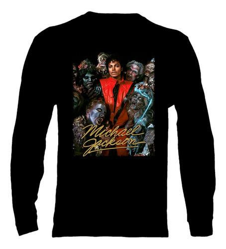 Polera Manga Larga Michael Jackson - Ver 08 - Thriller