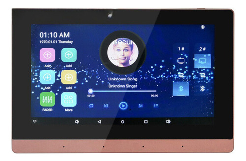 Amplificador De Parede Touch Screen Wifi Som 2 Ambientes 7'' Cor Rosa Potência De Saída Rms 200 W