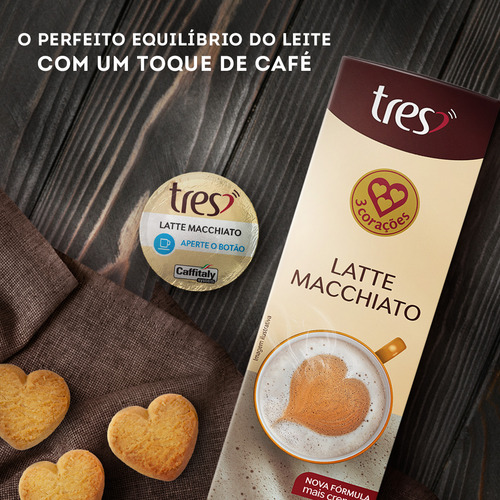 Café Com Leite Em Cápsula Latte Macchiato Caixa 110gr 10 Uni