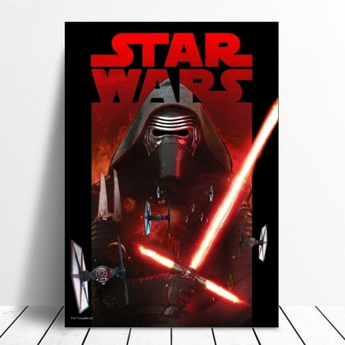 Cuadro Decorativo Artístico Star Wars Kylo Ren Sable 35x55cm