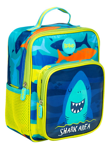 Lancheira Escolar Infantil Tubarão Colorido Tip Top