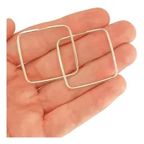 Comprar Aros Argolla - Aros Plata 925 - Aros Cubanos - Cuadrados