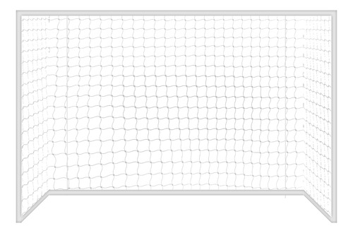 Red De Fútbol 11 2mm Nylon 7.5x2.5x0.6m Uv Gismar - Queofert Blanco