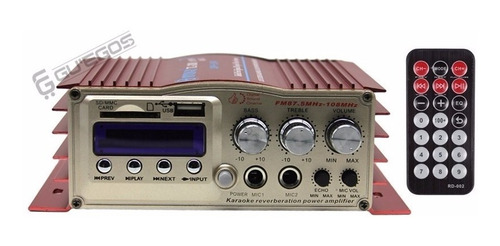 Mini Modulo Amplificador Bt-308 Com Karaoke E Bluetooth Fm