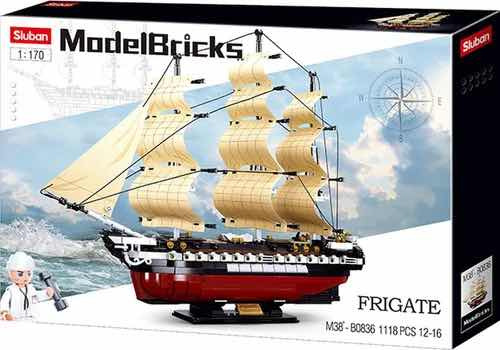 Bloques Sluban Barco Fragata 1118 Pcs Versión Del Personaje Frgata