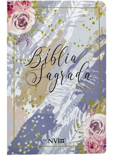 Bíblia Sagrada Nvi Letra Grande Feminina Flores