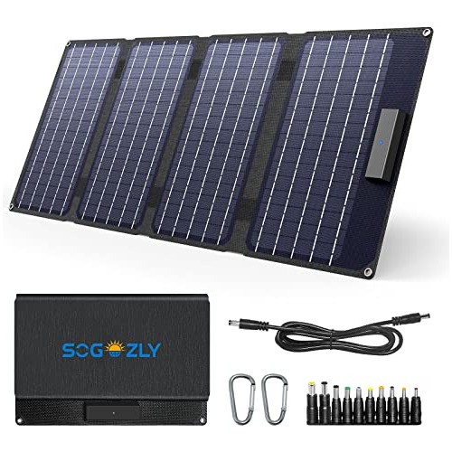 Panel Solar Portátil De 40w, Cargador Solar Plegable D...
