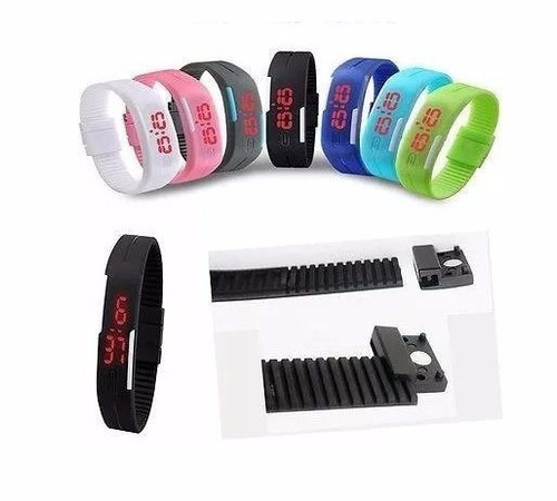 Reloj Led Silicona Ultra Delgado Unisex Deportivos / C & S  