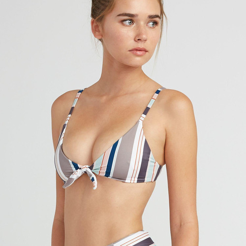 Bikini Sosten Femenino Off Shore Knot Front Crema Rvca