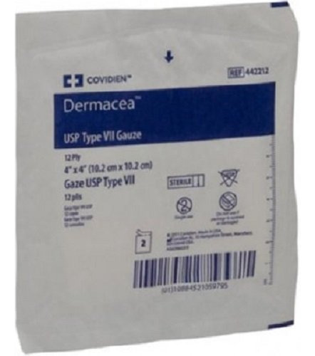 Dermacea - Esponja De Gasa Estril Tipo Vii 10.16 X 10.16 Cm