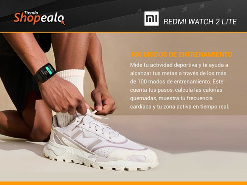 Imagen 3 de 8 de Smartwatch Reloj Xiaomi Redmi Watch 2 Lite Negro Gps +cuota*