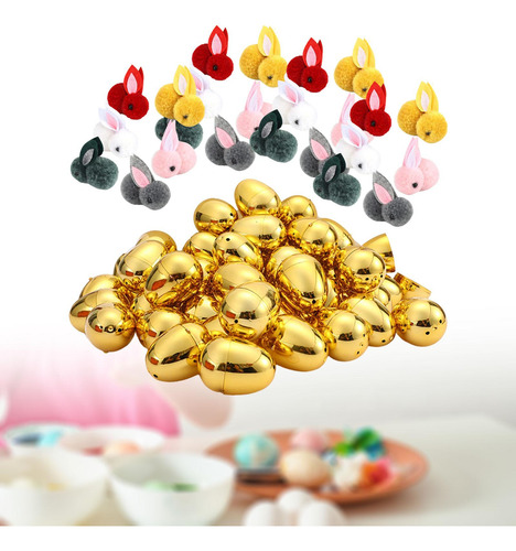 Cestas De Huevos De Pascua Dorados Para Rellenar, 24 Piezas