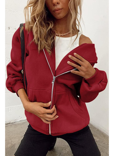 Sudadera Con Capucha Y2k Para Mujer, Manga Larga,gran Tamaño