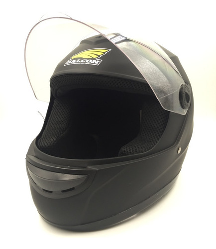 Casco Negro Mate // Halcon H50, Aprobado - Mundomotos.uy