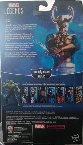Figura Loki Marvel Legends Hasbro Baf Hulk 6 Pulgadas