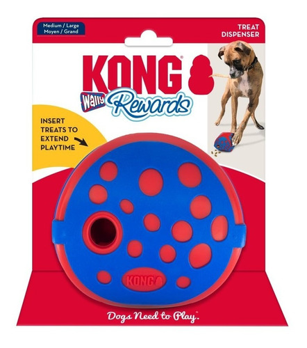 Brinquedo Recheável Para Cachorro Kong Rewards Wally - M/g Cor Roxo/vermelho