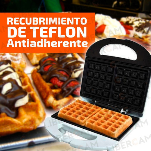 Waflera Electrica Antiadherente Wafles Teflon