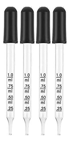 Paquete De 4 Pipetas De Vidrio Graduadas De 1 Ml Bulbo ...