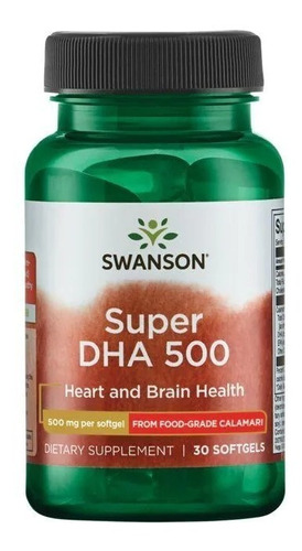 Swanson Super Dha  500mg , De Calamar 30 Capsulas Blandas