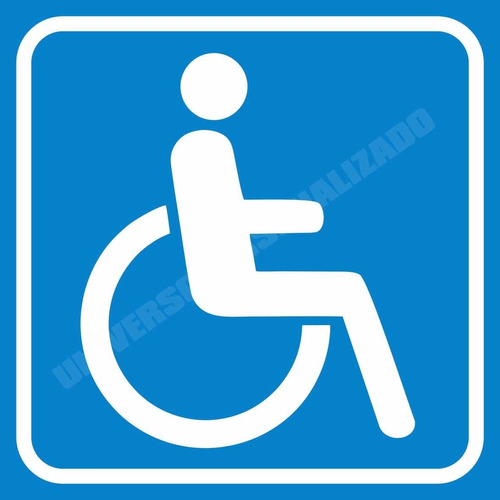 Imagem 1 de 5 de Adesivo Cadeirante Deficiente Sinalização Carro Pcd 15x15cm