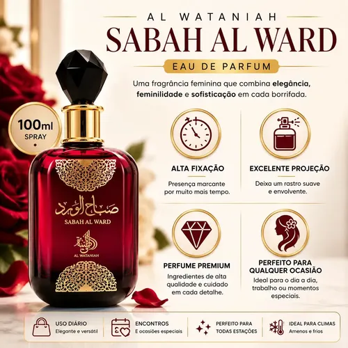 Perfume Feminino Sabah Al Ward Eau de Parfum 100ml Al Wataniah