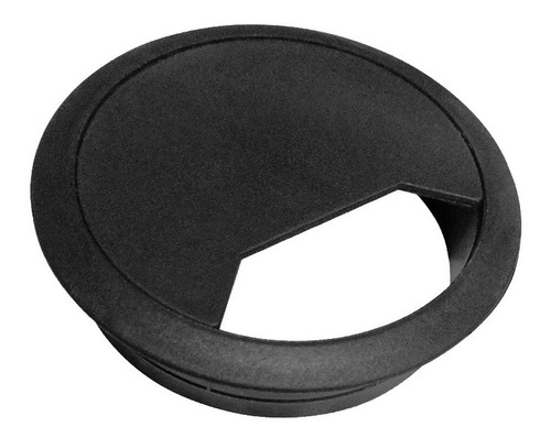 Pasacable Redondo Negro 60mm Tapa Desmontable X 10 U.