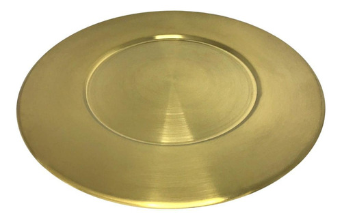 Sousplat Dourado De Aço Inox 2 Peças - By Fineza