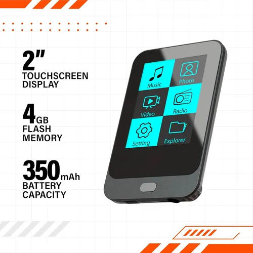 Reproductor De Vídeo Mp3 Coby De 2 Pulgadas Y 4 Gb Con Radio