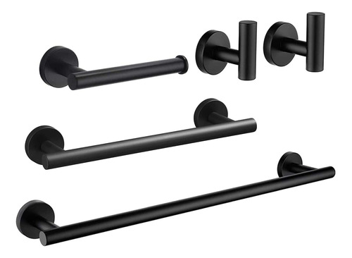 Set De Accesorios De Baño Ushower 5u 18 Pul Negro Mate