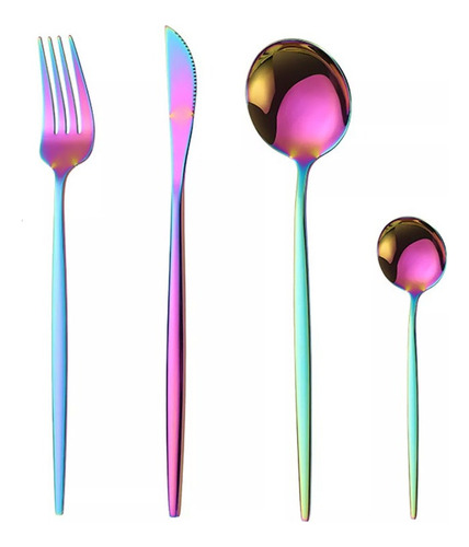 Juego De Cubiertos Multiusos Duraderos De Acero Inoxidable D