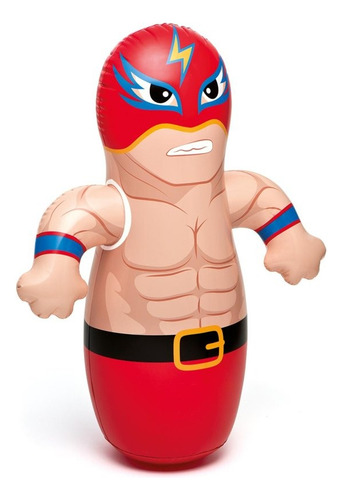 Bobo Muñeco Luchador Inflable Golpeable Niños Punching 2 Color Luchador 2