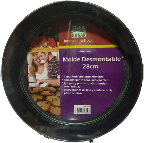 Molde Desmontable Antiadherente Redondo (28 Cm)