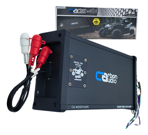 Amplificador 1000w Max Clase D 4ch Carbon Audio Camd001k4pr