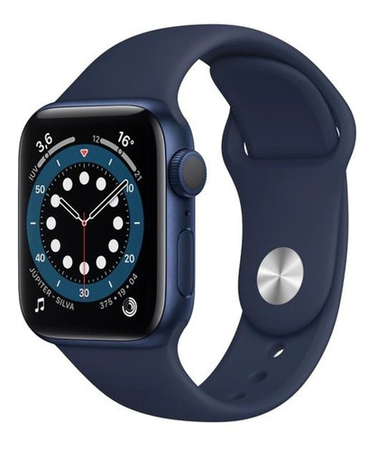 Apple Watch  Series 6 (GPS) - Caixa de alumínio azul de 40 mm - Pulseira esportiva marinho-escuro