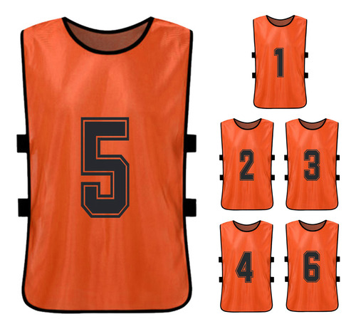 Soccer Pinnies Kids 6 Peças Para Adultos, Equipe De Futebol
