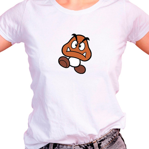 Franela Mujer / Hombre Personalizada Goomba Hongo Malo