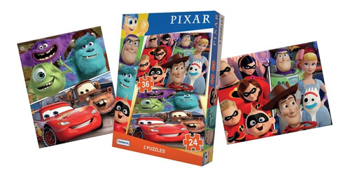 Rompecabezas Pixar X 24 Y 36 Piezas Tapimovil. Cachavacha