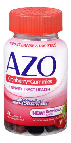 Azo Cranberry Urinary Tract Health 40 Gomitas Sabor Mixed Berry