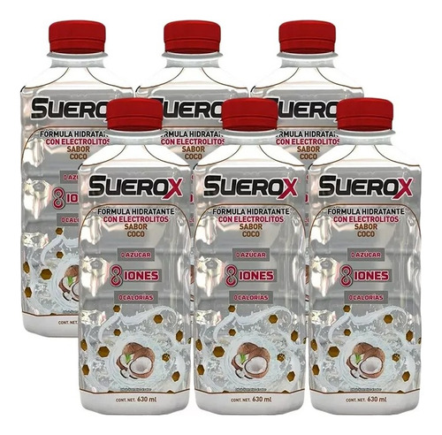 Bebida Rehidratante Suerox Coco 6 Pzs De 630 Ml C/u