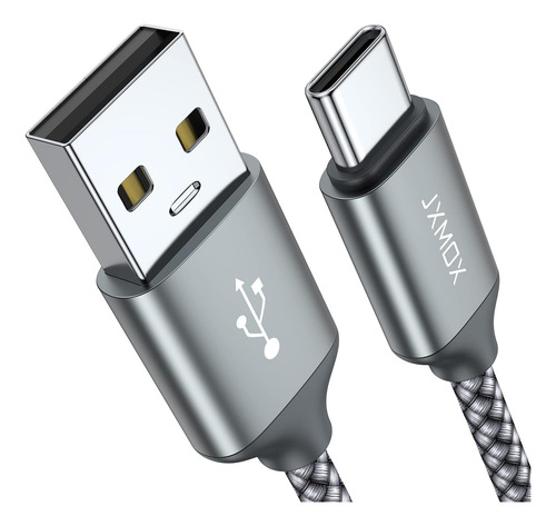 Cable Usb Tipo-c Jxmox, Trenzado Gris, De Carga Rapida, 2...
