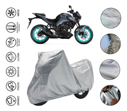 Cubre Impermeable Moto Para Yamaha Mt 03 Abs Nueva