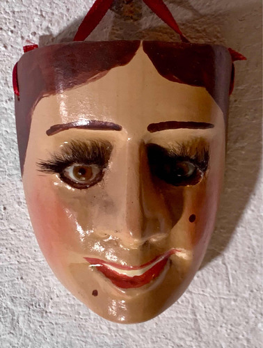 Antigua Máscara Réplica Danza De Carnaval (Usado)