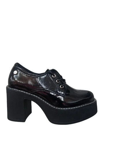 Derby De Charol Flexi para Mujer con Diseño Formal Chic Estilo 104203 Negro  Charol | Flexi Tienda Oficial en Línea