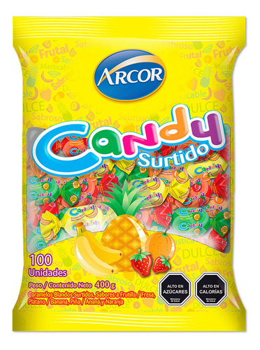 Bolsa Masticable Candy Arcor /100 Unidades