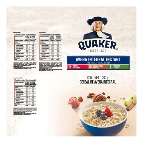 Avena Integral Quaker Instant Variedad De Sabores 31 Pzas