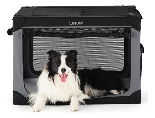 Lesure - Jaula Plegable Suave Para Perros, 36 Pulgadas, Port